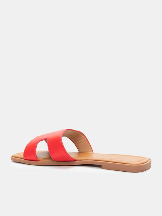 Women's Flat Sandals in Red Color