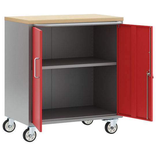 vidaXL Metal Căruță L75xA45xÎ85cm
