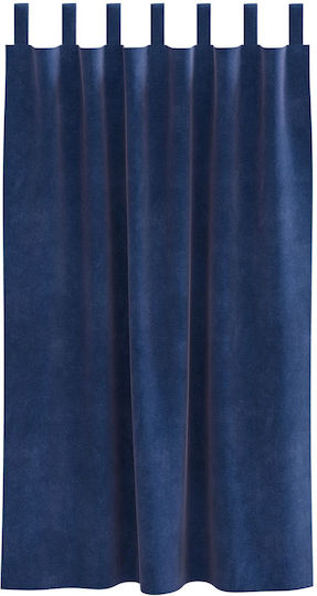 vidaXL Blue Window Curtain Set with Tabs 140x175cm