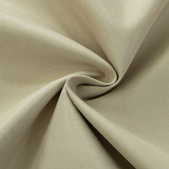 Beauty Home Затъмняваща Пердета с Копчета Soft Art 8391 Бежова 140x270см