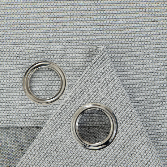 Beauty Home Blackout Curtain With Grommets Elite Art 8392 Gray 140x270cm