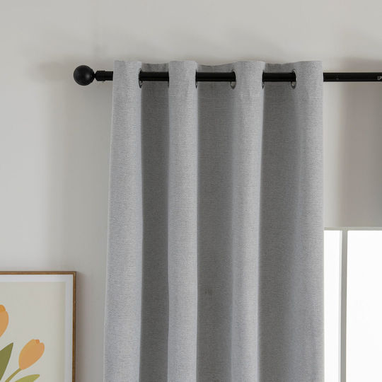 Beauty Home Blackout Curtain With Grommets Elite Art 8392 Gray 140x270cm