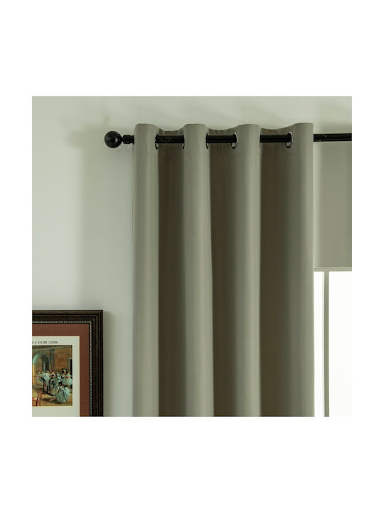 Beauty Home Blackout Curtain with Grommets Soft Art 8391 Beige 140x270cm