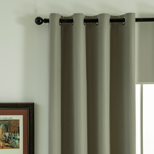 Beauty Home Curtain with Grommets Soft Art 8391 Beige 140x270cm