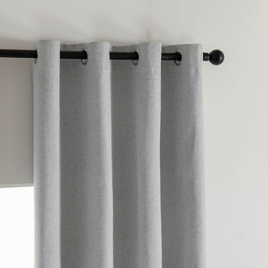 Beauty Home Blackout Curtain With Grommets Elite Art 8392 Gray 140x270cm