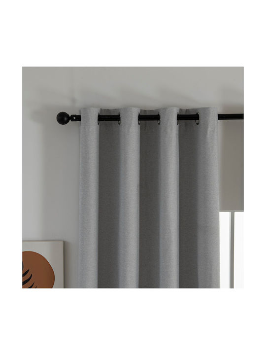 Beauty Home Perdea Opacă Cu Capse Elite Art 8392 Gri 140x270 cm