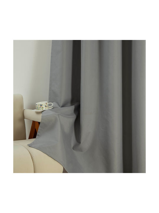 Beauty Home Verdunkelungsvorhang mit Grommets Soft Art 8391 Grau 140x270cm