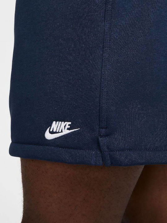 Fn3520-451 Nike Club Herren Flow French Terry Shorts Obsidian Weiß Farbe