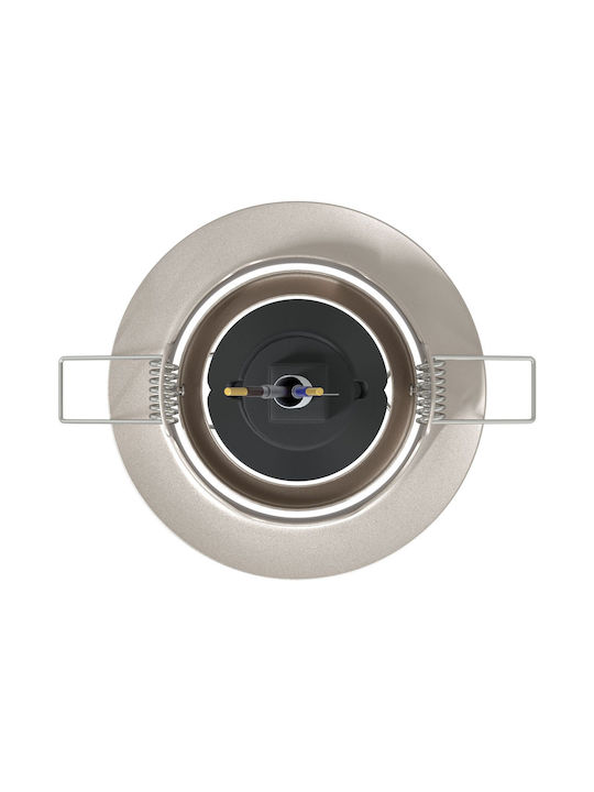 vidaXL Rectangle Metallic Recessed Spot Silver 9x9cm. 1pcs