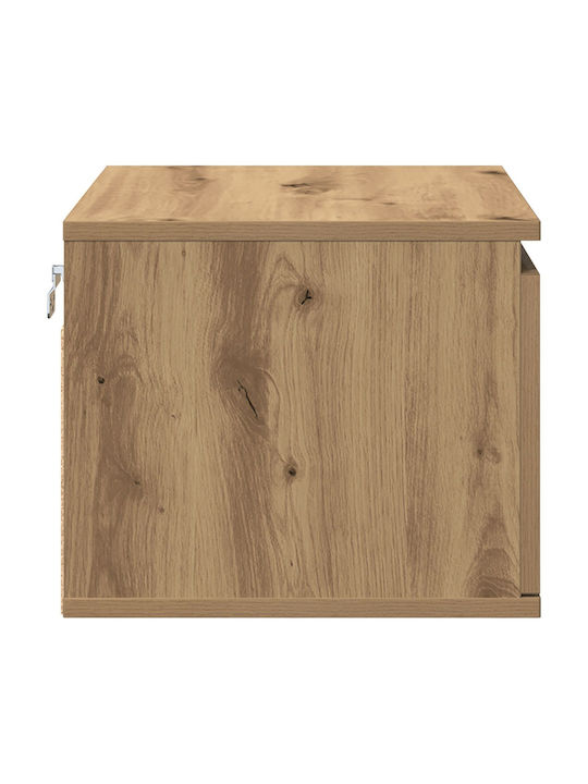 Κομοδίνο με Υφασμάτινη Επένδυση Artisan Oak 50x36x30cm