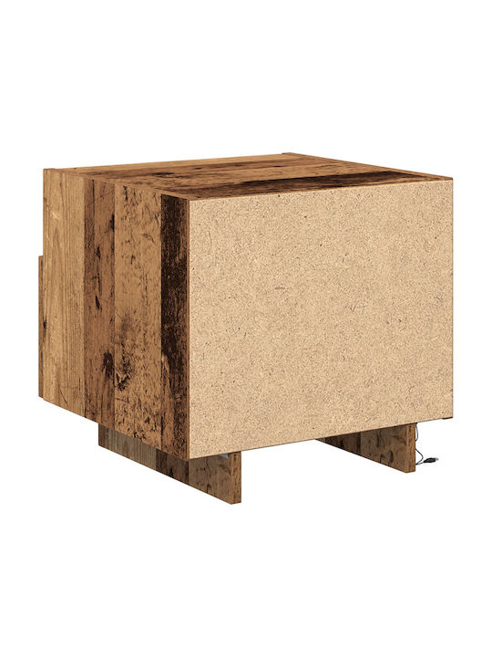 Κομοδίνα Ξύλινα Παλιό ξύλο 2τμχ 40x39x37cm