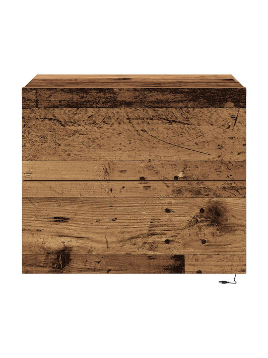 Κομοδίνο Ξύλινο Παλιό ξύλο 50x39x41cm