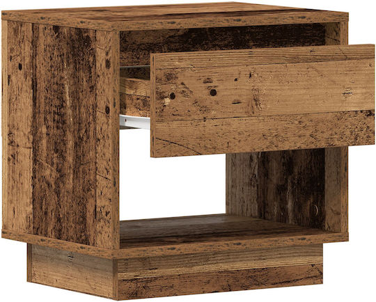 Κομοδίνο από Μασίφ Ξύλο Παλιό ξύλο 45x34x44cm