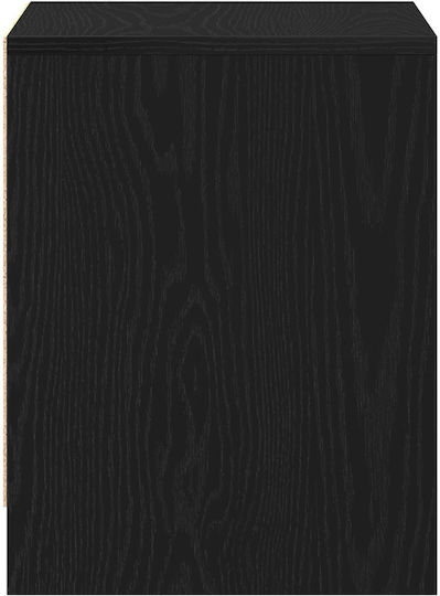 Κομοδίνο Ξύλινο Μαύρη δρυς 45x34x44.5cm
