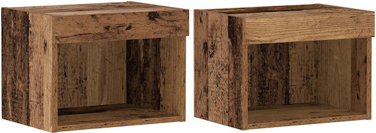 Solid Wood Bedside Tables Old Wood 2 Pieces 40x30x30cm