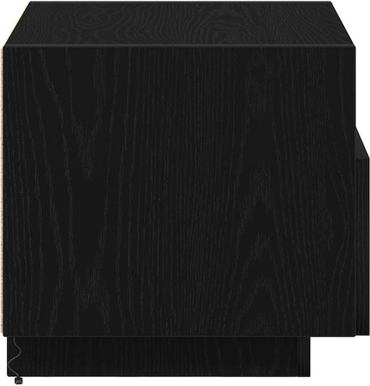 Wooden Bedside Tables Black Oak 2 Pieces 40x39x37cm