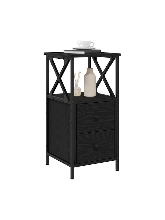 Комод Дървен с Метални Крака Black oak 34x35.5x70см