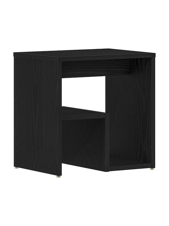 Κομοδίνα Ξύλινα Μαύρη δρυς 2τμχ 40x30x40cm