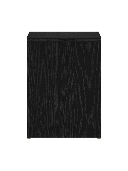 Κομοδίνα Ξύλινα Μαύρη δρυς 2τμχ 40x30x40cm