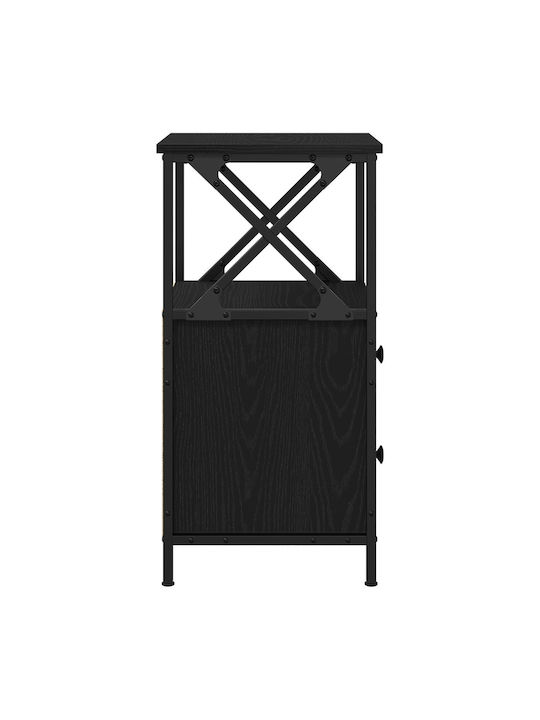 Комод Дървен с Метални Крака Black oak 34x35.5x70см