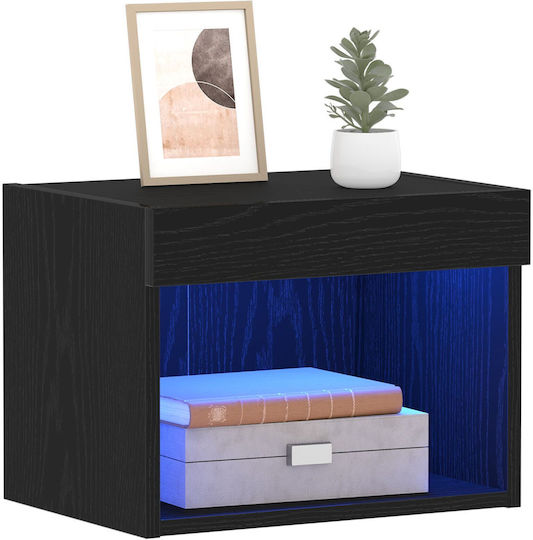 Wooden Bedside Tables Black Oak 2 Pieces 40x30x30cm