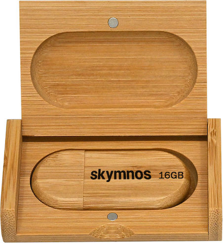Skymnos Wooden 16gb Usb 3.0 Stick Σφένδαμος