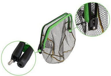Delphin Reaxe Floating Landing Net Floater Foldcube 80x70 Cm Foldable Rubberized Mesh