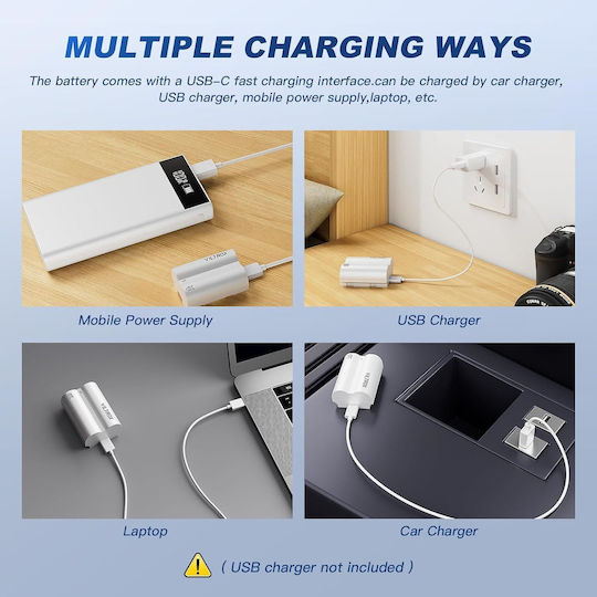 Viltrox Tnp-w235 2400mAh Akku Typ-C Schnellladung Kompatibel mit Fujifilm