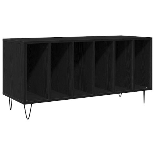 Vidaxl Schallplattenregal Schwarzeiche 100x38x48 cm Holzwerkstoff