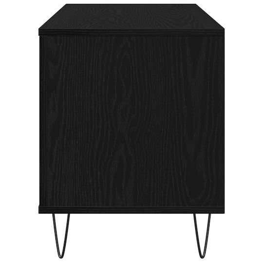 Vidaxl Schallplattenregal Schwarzeiche 100x38x48 cm Holzwerkstoff