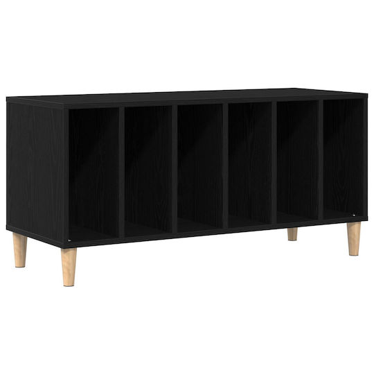 Vidaxl Record Cabinet Black Oak 100x38x48 cm Engineered Wood