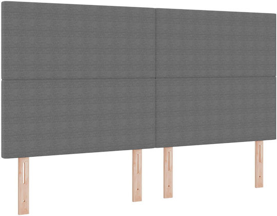 vidaXL Fabric Bed Headboard Light Gray 180x128cm
