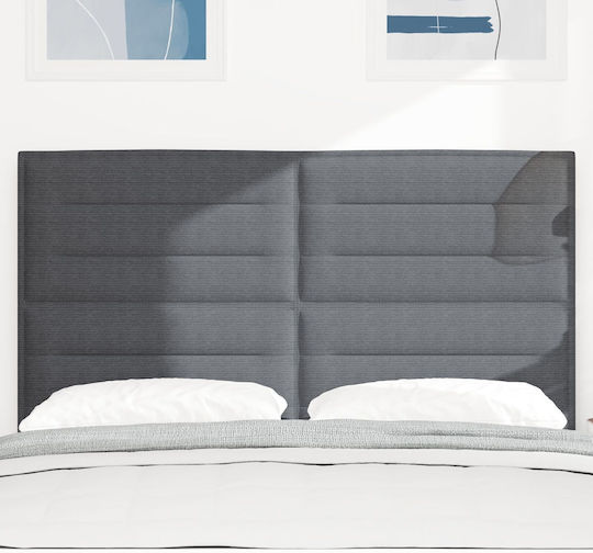 vidaXL Stoff-Kopfstütze für Betten Dunkelgrau 144x128cm