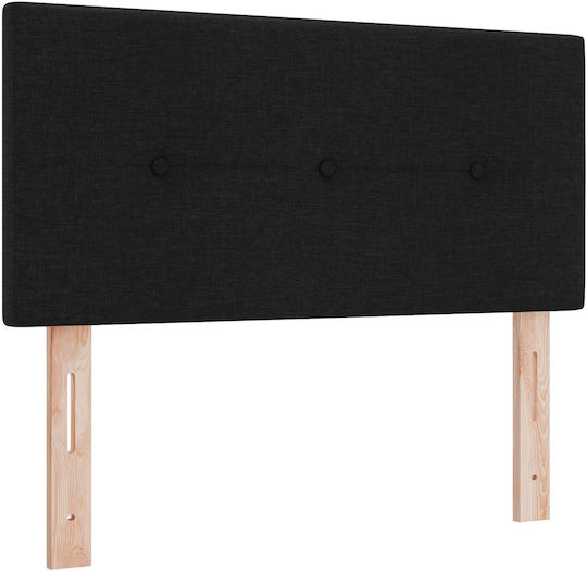vidaXL Fabric Bed Headboard Black 90x88cm
