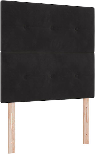 vidaXL Stoff-Kopfstütze für Betten Schwarz 90x88cm