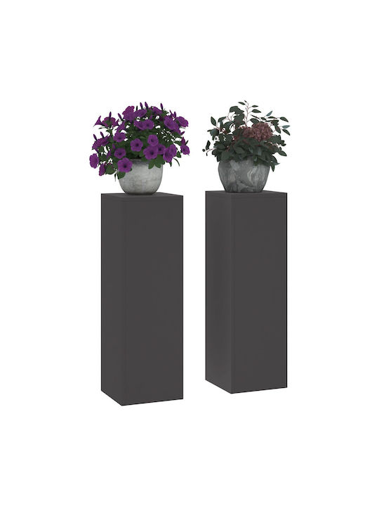 vidaXL Set 2 Töpfe Metall Black