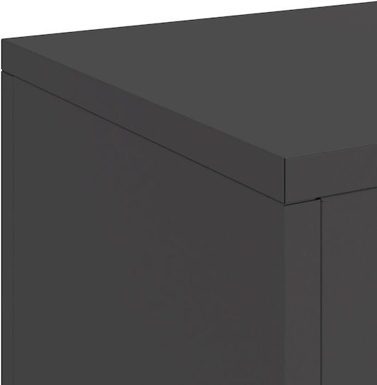 vidaXL Set 2 Töpfe Metall Black