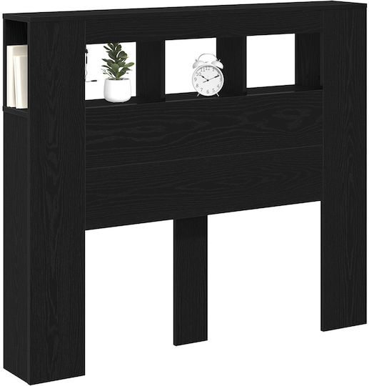 vidaXL Wooden Bed Headboard Black Oak 120x103.5cm