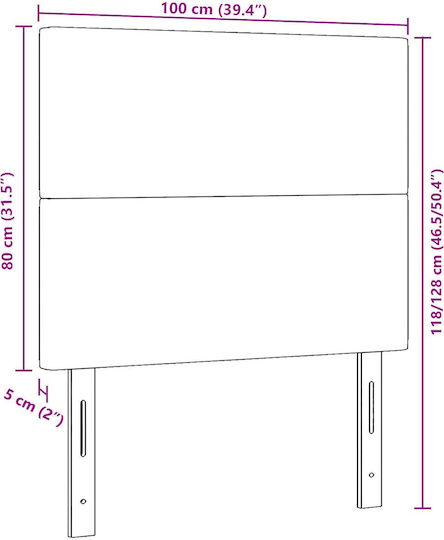 vidaXL Stoff-Kopfstütze für Betten Beige 100x88cm