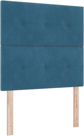 vidaXL Fabric Bed Headboard Dark Blue 80x128cm