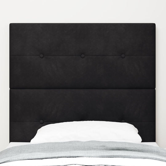 vidaXL LED Fabric Bed Headboard Black 80x88cm