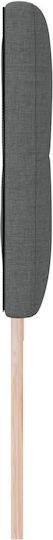 vidaXL Cap de pat din Material Textil Gri 200x7x88cm