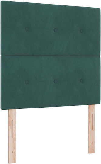 vidaXL Tăblie De Pat Din Țesătură Verde 80x128cm