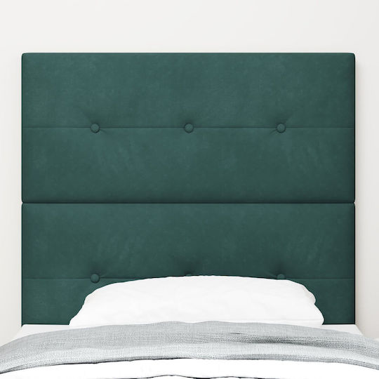 vidaXL Tăblie De Pat Din Țesătură Verde 80x128cm