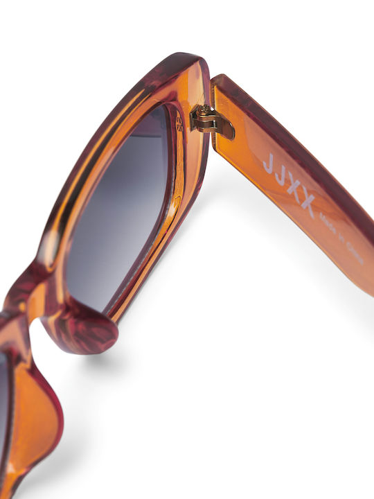 Jack & Jones Damen Sonnenbrille mit Orange Kunststoff Gestell und Blau Verlaufsfarbe Linse