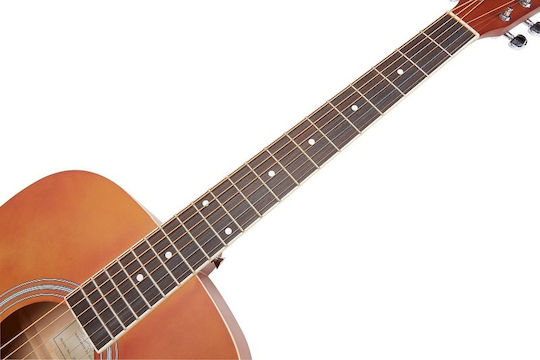 Chitară Acustică Sx Sd104gbr Lacuită Lucios Maro