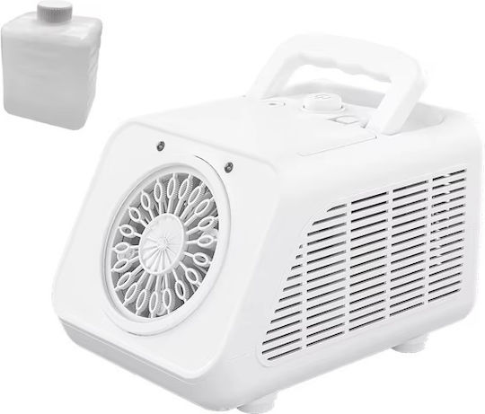 Mașină Electrică de Bule de Săpun cu Lumină LED 2 Viteze 200ml 12000 Bule Min 12x13x19cm Negru Alb