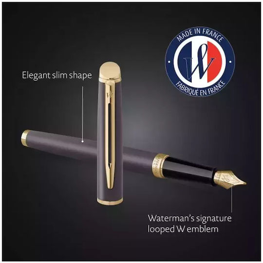 Waterman Hemisphere Füllfederhalter Schwarz mit schwarzer Tintenfarbe