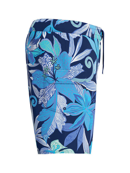 Men's Swimwear Shorts Blue with Patterns