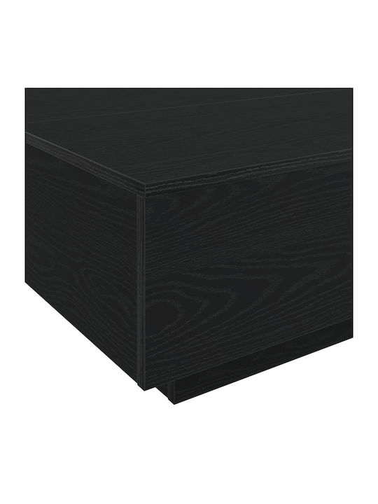 Square Central Wooden Coffee Table Black Oak W55xL55xH31cm